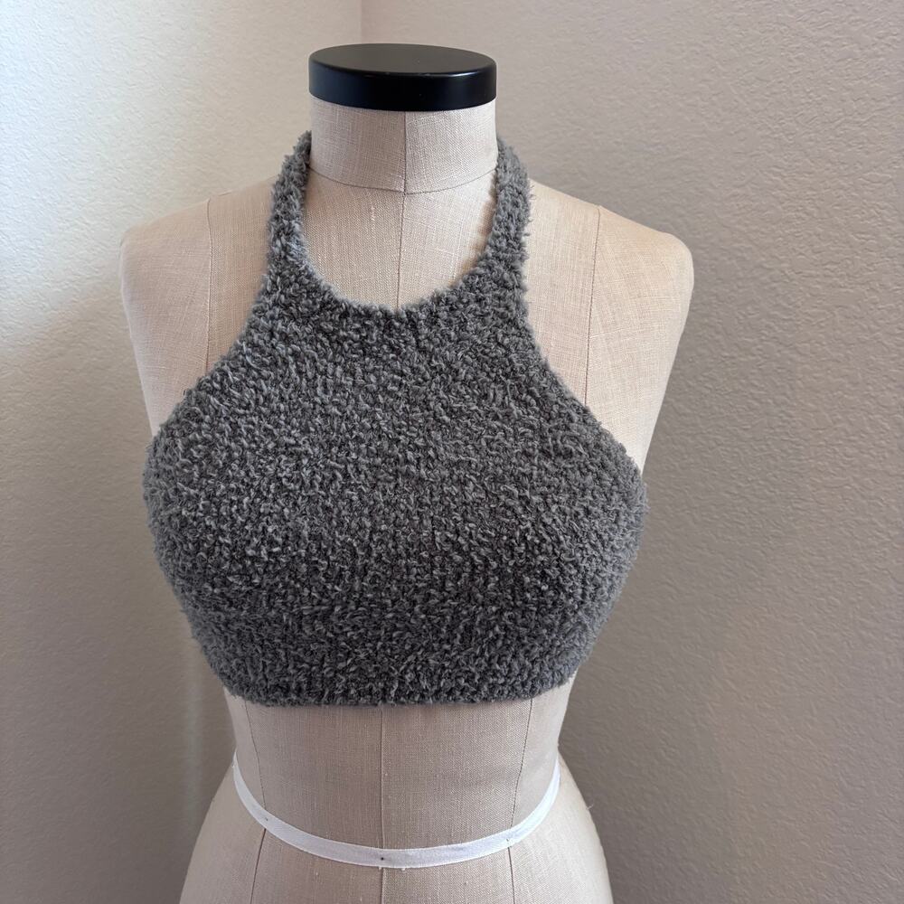 Skims Cozy Knit Halter Bra Top XXS/XS NWT Cropped Loungewear